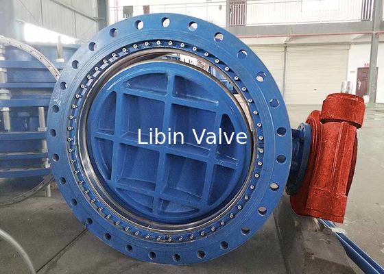 AWWA DN1000 Flanged Ball Eksentrik Klep Kupu-kupu / Klep Kupu-kupu Tekanan Tinggi Dua Cara Zero Kebocoran