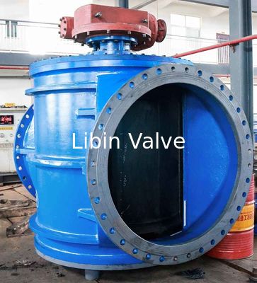 AWWA DN1400 누출이 없는 물 플러그 밸브 / 포트 플러그 밸브 완전 포트 없는 포트 수축 낮은 헤드 손실