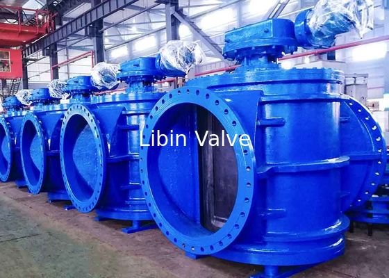 AWWA DN1400 누출이 없는 물 플러그 밸브 / 포트 플러그 밸브 완전 포트 없는 포트 수축 낮은 헤드 손실