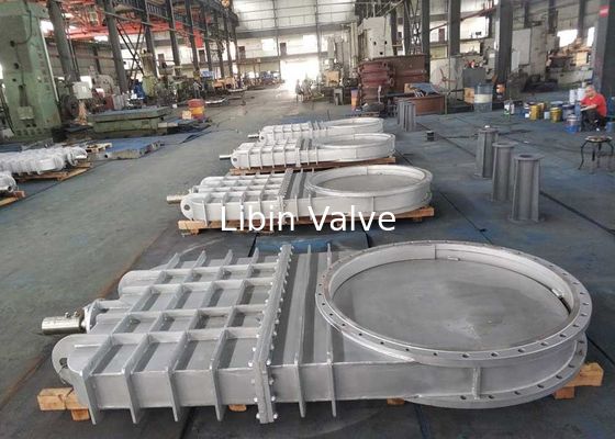 DN1200 Válvula de Portão de Direção de Fluxo Dupla de Metal, Válvula de Portão de Aço Inoxidável Pressão 1,0-2,5MPA