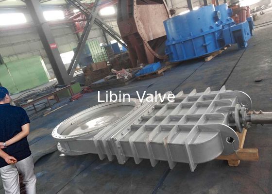 DN1200 Válvula de Portão de Direção de Fluxo Dupla de Metal, Válvula de Portão de Aço Inoxidável Pressão 1,0-2,5MPA